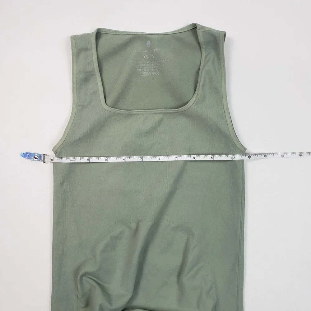 Spiritual Gangster Good Karma Seamless Maternity Unitard Women's XS/S Sage Green - Picture 9 of 14
